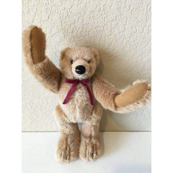 Bearly There Eureka Stuffed Mohair Jointed Bear 10 - Picture 7 of 7